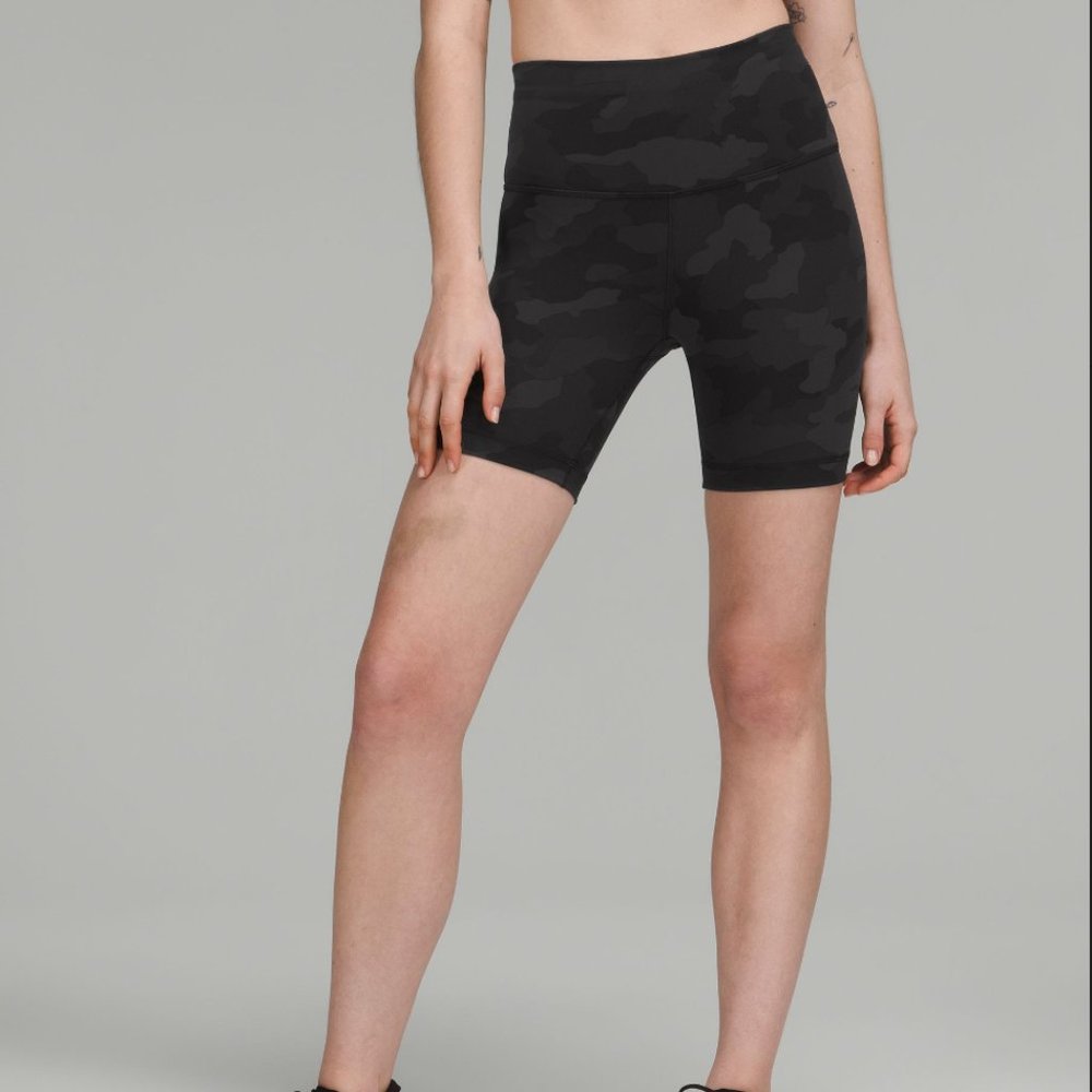 Lululemon Wunder Train High-Rise Short 6" - Dark Camo